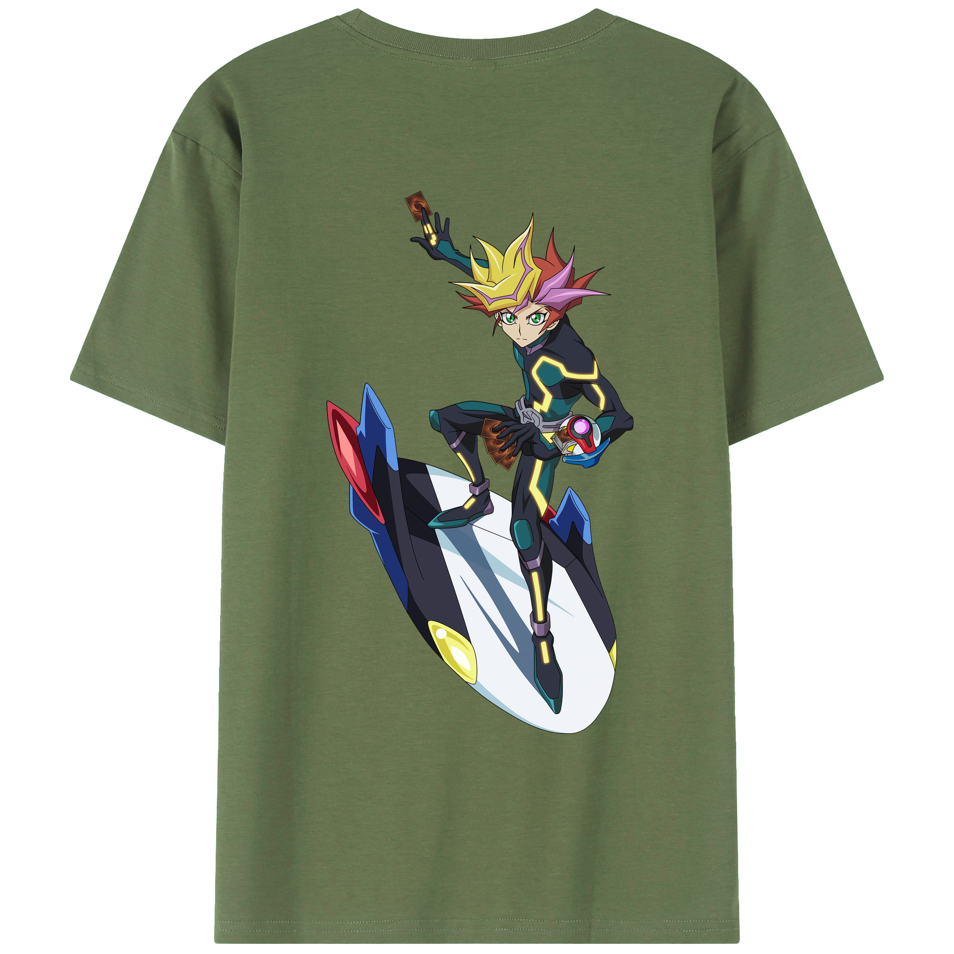（画像用） 遊☆戯☆王 Yu-Gi-Oh! 綿100％ メンズ半袖Tシャツ（バックプリント） 通気性